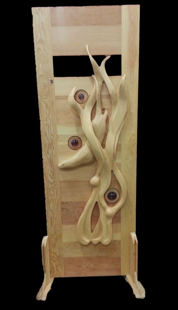 Don Bastian Carved Arbutus Tree on Door