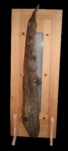 Door entitled Lady at the Door, driftwood piece